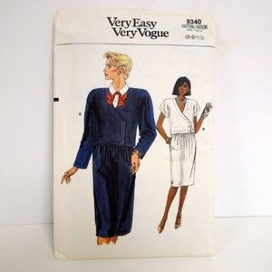 VTG 80s VOGUE 9340 sewing patterns